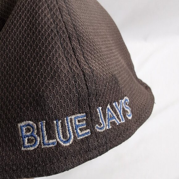 MLB Genuine Blue Jays Brown Texture Baseball Cap NEW ERA Spell Logo, L/XL - Picture 3 of 6